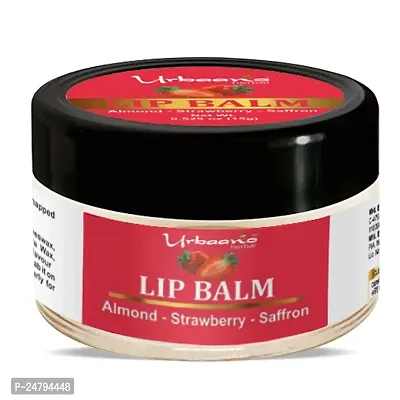 Urbaano Herbal Lip Balm Strawberry Lipcare Hydrates, Restores Lip Color for Dark  Dry Lips - 15gm