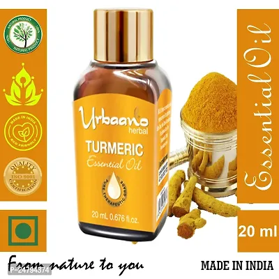 Urbaano Herbal Turmeric Essential Oil For face, Skin, Hair, Aroma  Theraputic Grade (100% Undiluted - No Additive in Attractive Gift Pack) - 20 ml-thumb3