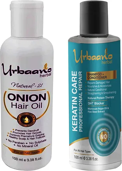 Natural 21 Onion Hair Oil Keratin Care Professional Repair Shampoo