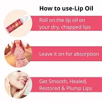 Urbaano Herbal Lip Oil Serum-Roll On, Tint free,Transparent- Strawberry Hydrates, Softens, Restores Natural Colour to Dark, Dry, Pigmented and Chapped Lips for Men, Women  Teenagers - 10ml-thumb4