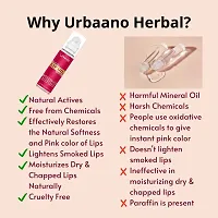 Urbaano Herbal Lip Oil Serum - Smoothing, Lightening, Brightening Dark, Dry, Pigmented and Chapped Lips Care for Men, Women  Teenagers- Hydrates lip, restores Lip colour Naturally - 2x10ml = 20ml-thumb1