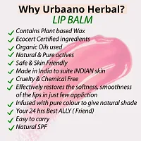 Urbaano Herbal Tint Lip  Cheek Balm, Strawberry Lipcare, ECOCERT Squalane infused with Natural SPF Protection, Ultra Moisturization for?Women  Teens-4.5gm-thumb2