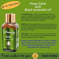 UBRAANO HERBAL Basil Essential Oil For face, Skin, Hair, Aroma  Theraputic Grade (100% Undiluted - No Additive in Attractive Gift Pack) - 20 ml-thumb3