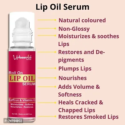 Urbaano Herbal Lip Oil Serum - Smoothing, Lightening, Brightening Dark, Dry, Pigmented and Chapped Lips Care for Men, Women  Teenagers- Hydrates lip, restores Lip colour Naturally - 2x10ml = 20ml-thumb5