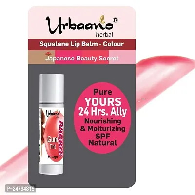 Urbaano Herbal Tint Lip  Cheek Balm, Pink Bubble Gum, ECOCERT Squalane infused with Natural SPF Protection, Ultra Moisturize for Women  Teens-4.5gm