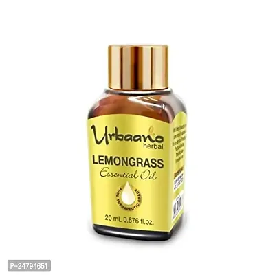 UBRAANO HERBAL Lemongrass Essential Oil For face, Skin, Hair, Aroma  Theraputic Grade (100% Undiluted - No Additive in Attractive Gift Pack) - 20 ml