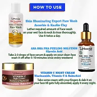 Urbaano Herbal Vitamin C Facial Kit for Glowing  Beautiful Skin - AHA Peeling Serum, Vitamin C Night Cream  Face Wash - (30ml+50gm+100ml)-thumb1