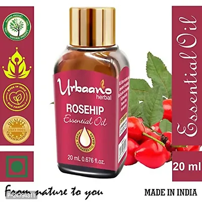 UBRAANO HERBAL Rosehip Essential Oil For face, Skin, Hair, Aroma  Theraputic Grade (100% Undiluted - No Additive in Attractive Gift Pack) - 20 ml-thumb2