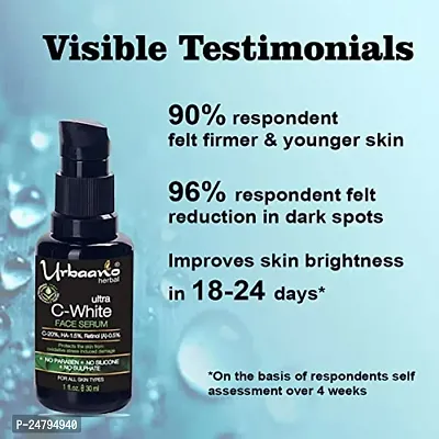 Urbaano Herbal Vitamin C - 20%, Niacinamide 2%, HA 1.5%  Retinol (Vit A) 0.5% 30ml Face Serum for Glowing Skin| A Stable  Effective Skin Brightening  Anti aging Serum For Women  Men With Face Wash-thumb4