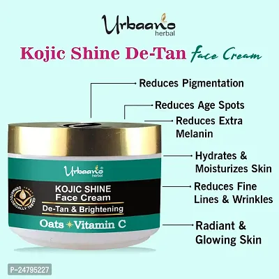 Urbaano Herbal 30% (AHA+BHA+PHA) Peeling Serum  Kojic Shine Day Cream Combo for Acne  Acne Marks (30 ml Face Serum + 50gm Cream)-thumb2