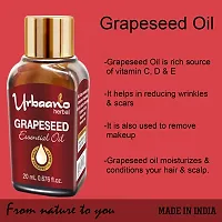 Urbaano Herbal Grapeseed Essential Oil for Skin, Hair,Natural Carrier Oil- Theraputic Grade (100% Undiluted - No Additive in Attractive Gift Pack) - 20 ml Women  Men-thumb2