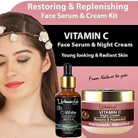 Urbaano Herbal Vitamin C Face Serum  Night Cream Combo Skin Nourishing, Brightening Firming for Women  Men (30ml+50gm)-thumb1