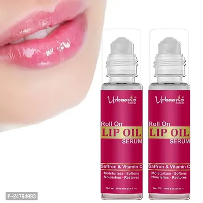Urbaano Herbal Lip Oil Serum - Smoothing, Lightening, Brightening Dark, Dry, Pigmented and Chapped Lips Care for Men, Women  Teenagers- Hydrates lip, restores Lip colour Naturally - 2x10ml = 20ml-thumb0