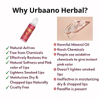 Urbaano Herbal Lip Oil Serum-Roll On, Tint free,Transparent- Strawberry Hydrates, Softens, Restores Natural Colour to Dark, Dry, Pigmented and Chapped Lips for Men, Women  Teenagers - 10ml-thumb1