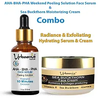 Urbaano Herbal 30% (AHA+BHA+PHA) Peeling Serum  Seabuckthorn Day Cream Combo for Glowing Skin (30 ml Face Serum + 50gm Cream)-thumb1