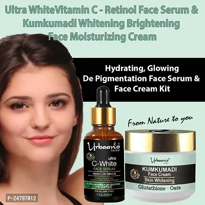 Urbaano Herbal Skin Whitening Face Cream (50gm) and 20% Vitamin C Face Serum with Niacinamide  Hyaluronic Acid -(30ml) -Combo Pack-thumb4