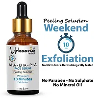 Urbaano Herbal 24 % AHA+1% BHA+5% PHA Peeling Solution for Glowing Skin, Smooth Texture  Pore Cleansing |AHA BHA PHA Skin Friendly Peel For 10 Minutes Weekend Exfoliation - 30ml-thumb1