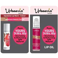 Urbaano Herbal Tint Lip  Cheek Balm Bubble Gum  Beetroot Lip Serum Oil, Combo ECOCERT Squalane infused with Natural SPF, Ultra Moisturize for Women  Teens - 4.5gm +10ml-thumb2