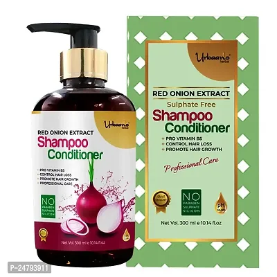 Urbaano Herbal Onion Oil Anti Hair Fall Shampoo for Hair Growth  Hair Fall Control Aloevera Extract - No Sulphate, Paraben or Mineral Oils - For All Types of Hair 300ml