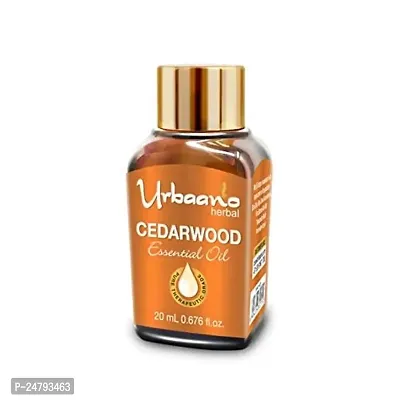 UBRAANO HERBAL Cedarwood Essential Oil For face, Skin, Hair, Aroma  Theraputic Grade (100% Undiluted - No Additive in Attractive Gift Pack) - 20 ml