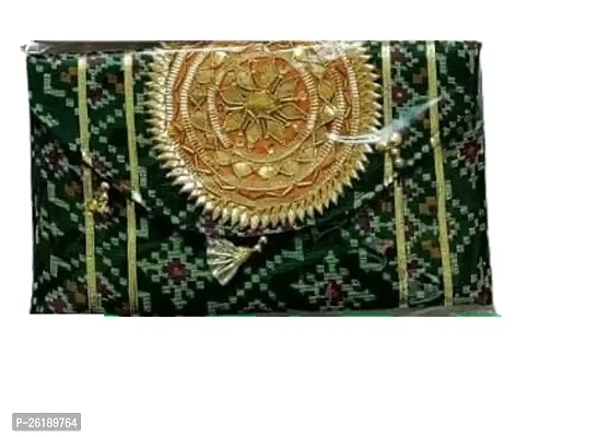 Stylish Casual, Party Wear Green Fabric Embellished Purse, Handbag For Women-thumb0