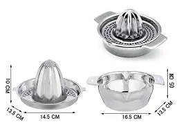 ERcial Stainless Steel Lime Juicer/Mousambi Juicer (Silver) 16.5x13.5x05 CM-thumb3