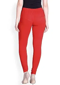 Ding Dong Women's Cotton Lycra Churidar Leggings Red_(Free Size)-thumb1