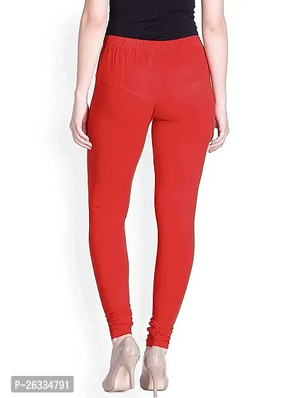 Ding Dong Women's Cotton Lycra Churidar Leggings Red_(Free Size)-thumb2