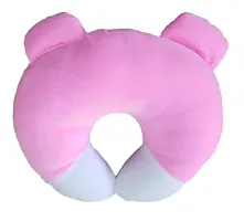 ERcial? New Born Baby Soft Neck Pillow for Head Shaping Baby (0-18 Month) (Teethy) (Pink) Velvet-thumb1