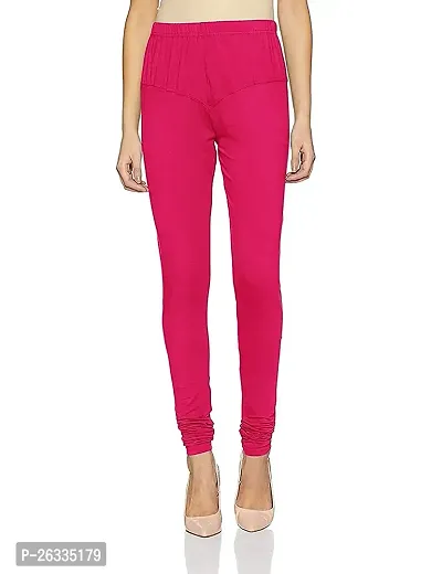 Ganesh Enterprises Women's Cotton Lycra Churidar Leggings Pink Colour_(Free Size)