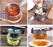 ERcial? Masher Stainless Steel Fruit, Vegetable  Food Masher and Juicer Best for - Orange Apple Watermelon uice Squeezer, Potato  Rice Masher (Pack of 1)-thumb2