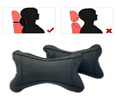 Ganesh Enterprises GE Car Seat Neck Rest Cushion Pillow for Alto 800 (2 Pcs.) Softy (30x21x07 cm) Black-thumb4