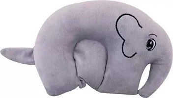 ERcial? Rai Mustard Seeds Pillow, Elephant Shaping Baby Pillow,Neck Support Pillow Gifting (Grey) 0-12 Months-thumb1