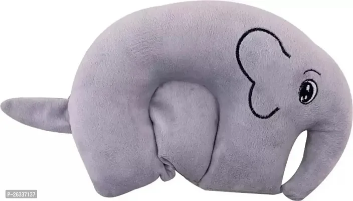 ERcial? Rai Mustard Seeds Pillow, Elephant Shaping Baby Pillow,Neck Support Pillow Gifting (Grey) 0-12 Months-thumb2