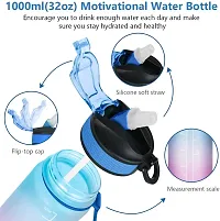 ERcial Unbreakable Water Bottle 1 L with Motivational Time Marker Leakproof Durable BPA Free Non-Toxic 1pc Water bottle for office gym Assorted Colour-thumb1