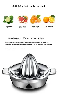 ERcial? stainless steel manual citrus juicer hand cold press lemon and orange juicer and squeezers with Round Bowl-thumb4