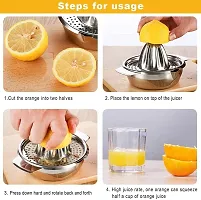 ERcial? Stainless Steel Citrus Squeezer Stainless Steel Hand Juicer For Orange  Lemon-thumb1