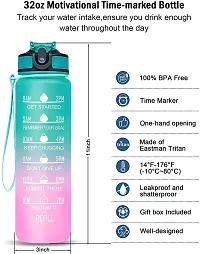 ERcial? Sports Water Bottle with Motivational Time Marker, Non-Toxic Water Bottle (Multicolor,1 Litre) Pack of 1-thumb3