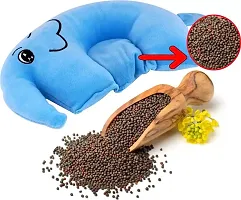 ERcial? Rai Mustard Seeds Pillow, Elephant Shaping Baby Pillow,Neck Support Pillow Gifting (Sky-Blue)-thumb3
