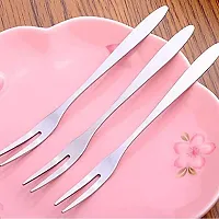 ERcial? Fruit Fork Set of 24, Stainless Steel (13x1.5 CM) Silver-thumb3