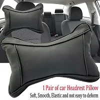 Ganesh Enterprises GE Car Seat Neck Rest Cushion Pillow for Alto 800 (2 Pcs.) Softy (30x21x07 cm) Black-thumb3