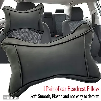 Ganesh Enterprises GE Car Seat Neck Rest Cushion Pillow for Alto 800 (2 Pcs.) Softy (30x21x07 cm) Black-thumb4