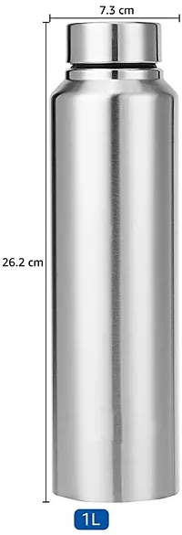 ERcial? Stainless Steel Water Bottle, Fridge Bottle (Pack of 1) 1 Litre (Blitz)-thumb2