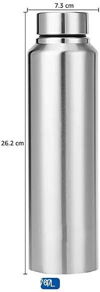 ERcial? Stainless Steel Water Bottle, Fridge Bottle (Pack of 1) 1 Litre (Blitz)-thumb3