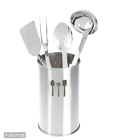 ERcial? Stainless Steel Empty Cutlery Holder Case ( Silver, Holds 50 Pieces) Pack of 1