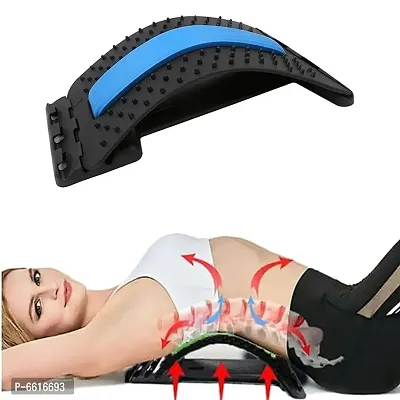 EM Lumbar Back Stretcher Tool for Lower and Upper Back Massager and Support 39x25.5x11 CM (BS-03) Multicolor-thumb0
