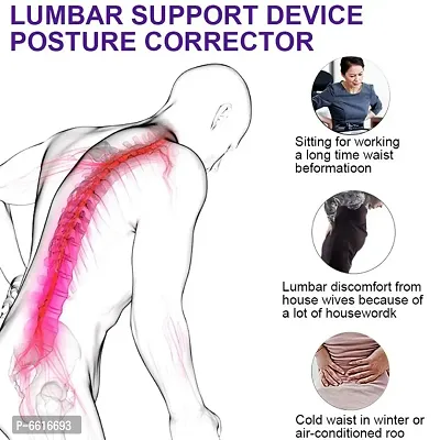 EM Lumbar Back Stretcher Tool for Lower and Upper Back Massager and Support 39x25.5x11 CM (BS-03) Multicolor-thumb4