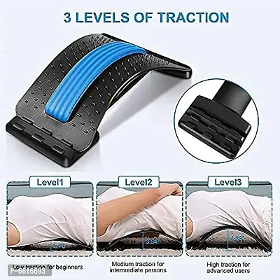 EM Lumbar Back Stretcher Tool for Lower and Upper Back Massager and Support 39x25.5x11 CM (BS-03) Multicolor-thumb5