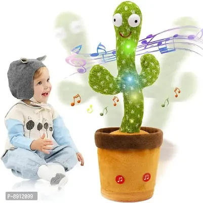 Dancing Cactus Talking Toy for Kids Wriggle Singing Recording Repeat Your Voice-thumb0