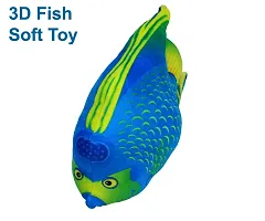 3D Soft Toys - Plush Animal Figure Toys for Kids Boys and Girls/Best Gift Soft Toy, Home Decoration Soft Toy, Stuffed Fish Toy (Sky-Blue) 29 CM-thumb1